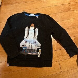 Lego Space Shuttle Black Kids Shirt size 6